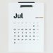 a calendar with the word july on it
